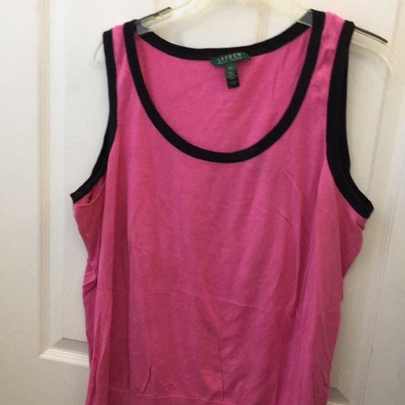 LADIES’ Lauren Ralph Lauren Cotton Knit Tank Top (2X) - Picture 1 of 4